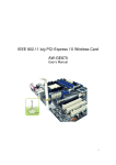 IEEE 802.11 b/g PCI-Express 1X Wireless Card AW