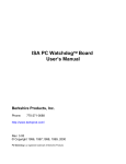 ISA PC Watchdog™ Board User`s Manual
