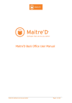 Maitre`D Back Office User Manual doc SOPs