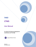 CTMS User Manual For Clinical Trial Research Management