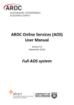 AOS User Manual - University of Wollongong