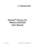 Emulex Drivers for VMware ESX/ESXi User Manual