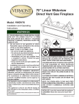 VWDV70 70" Linear Wideview Direct Vent Gas