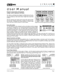 User Manual - LinearX Systems Inc