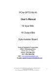 the user manual for the OPTO16x16