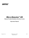 ORTEC Micro-Detective HX Operator Manual, P/N 931062 Rev. J