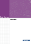 Advantech SOM-4463 User Manual