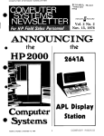 ANNOUNCING - HP Computer Museum
