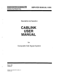 CAB LINK USER MANUAL - Ansaldo STS | Product Support