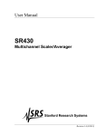 User Manual - Stanford Research Systems