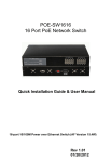 POE-SW1616 User Manual - Surveillance System, Security