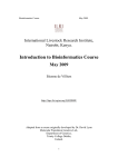 Bioinformatics course 2009 - ILRI Research Computing