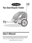 Two Seat Bicycle Trailer User`s Manual