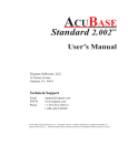 AcuBase 2.002 User`s Manual