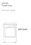 JLDV 09 Tumble Dryer Instruction manual