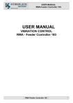 USER MANUAL RMA-Feeder Controller 105