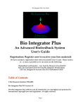 Bio Integrator User Guide - Bio