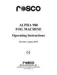 Alpha 900 Manual - Rosco Laboratories