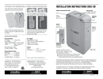 INSTALLATION INSTRUCTIONS MD2-ZB