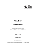 DNR-AI-256 Product Manual - United Electronic Industries