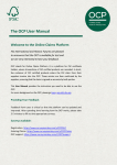 The OCP User Manual - What is the OCP?