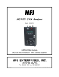 MFJ-249C User Manual REV1B