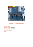 HYDRAULIC PRESS BRAKE - Mohawk Machinery Inc