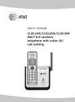 User`s manual CL81109/CL81209/CL81309 DECT