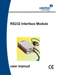 RS232 Interface Module user manual