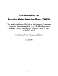 User Manual for the Potential Water Retention Model (PWRM)
