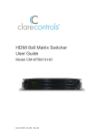 CM-MT8810-HD HDMI 8x8 Matrix Switcher User Guide