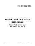 Emulex Drivers for Solaris User Manual