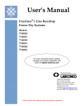 FreeZone 1 Liter Benchtop Freeze Dry Systems User`s Manual