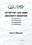 32”/40”/50” LED HDMI SECURITY MONITOR User`s Manual