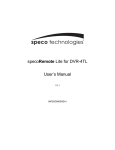 specoRemote Lite for DVR-4TL User`s Manual
