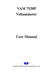 VAM 7520P Voltammeter User Manual