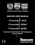 Texecom – Premier 412 Master User Manual