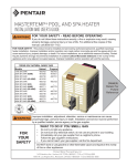 MasterTemp Pool and Spa Heater Installation & User`s Guide