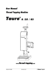 User manual Tauro® 8/25/83 - PDF - thread