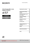 Sony Alpha SLT-A57 Digital Camera User Manual pdf