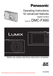 Panasonic Lumix DMC-FX60 User Guide Manual pdf