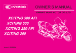 KYMCO Xciting 250/500 Owner`s Manual (pre 2008