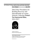 Data Entry Procedures for Reading Recovery and Descubriendo la