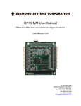 GPIO-MM-11 User Manual - Diamond Systems Corporation