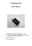 FY-602 Data radio User`s Manual Guilin Feiyu