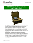 PIT5000 Pipeline Integrity Tester USER`S MANUAL