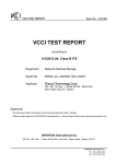 VCCI TEST REPORT