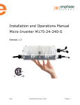 Installation and Operations Manual Micro-Inverter M175-24-240-S