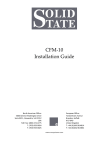 CFM-10 Installation Guide - Solid State Organ Systems