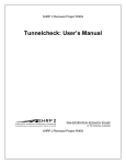 Tunnelcheck: User`s Manual - SHRP 2 Report S2-R06G-RR-1
